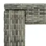Dārza Bāra Galds, Pelēks, 60,5X60,5X110,5 Cm, Pe Rotangpalma Vidaxl