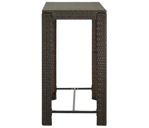Sodo Baro Staliukas, Rudas, 100X60,5X110,5cm Poliratanas Sodo Baro Staliukas, Rudas, 100X60,5X110,5cm Poliratanas