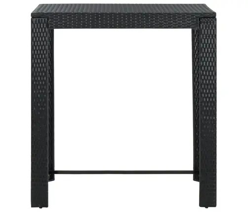 Dārza Bāra Galds, Melns, 100X60,5X110,5 Cm, Pe Rotangpalma Vidaxl