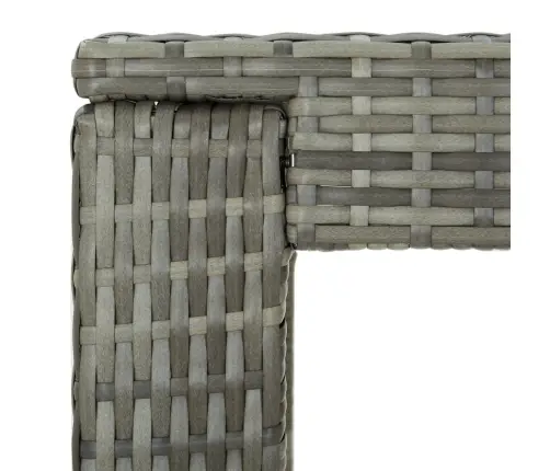 Dārza Bāra Galds, Pelēks, 100X60,5X110,5 Cm, Pe Rotangpalma Vidaxl Dārza Bāra Galds, Pelēks, 100X60,5X110,5 Cm, Pe Rotangpalma Vidaxl