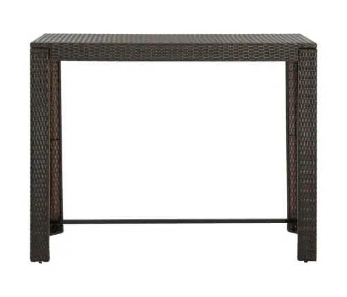 Dārza Bāra Galds, Brūns, 140,5X60,5X110,5 Cm, Pe Rotangpalma Vidaxl