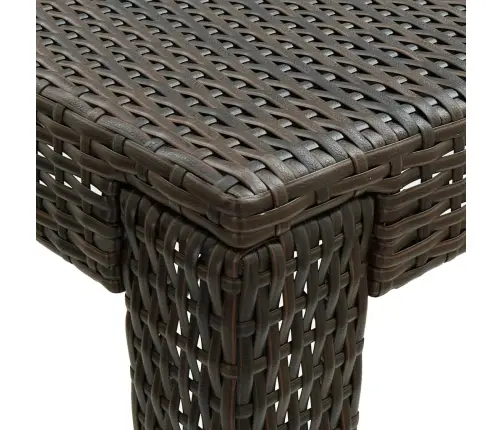 Dārza Bāra Galds, Brūns, 140,5X60,5X110,5 Cm, Pe Rotangpalma Vidaxl
