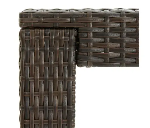 Dārza Bāra Galds, Brūns, 140,5X60,5X110,5 Cm, Pe Rotangpalma Vidaxl