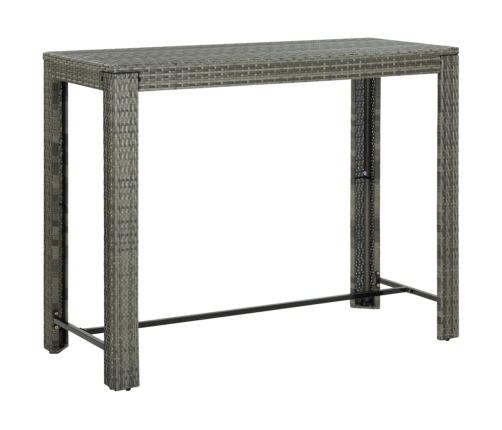 Dārza Bāra Galds, Pelēks, 140,5X60,5X110,5 Cm, Pe Rotangpalma Vidaxl