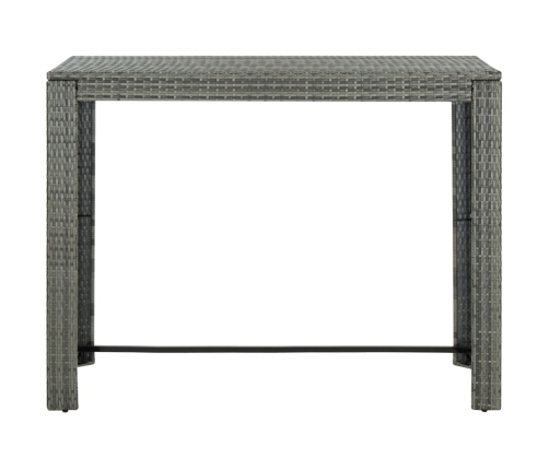 Dārza Bāra Galds, Pelēks, 140,5X60,5X110,5 Cm, Pe Rotangpalma Vidaxl