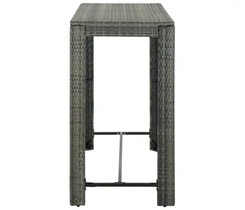 Sodo Baro Staliukas, Pilkas, 140,5X60,5X110,5cm Poliratanas