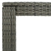 Dārza Bāra Galds, Pelēks, 140,5X60,5X110,5 Cm, Pe Rotangpalma Vidaxl