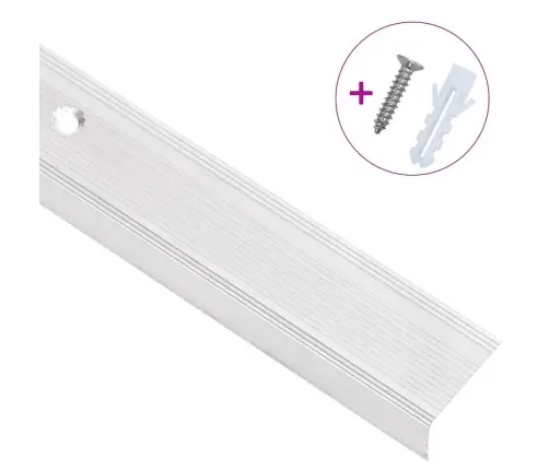 Profiliai Laiptams, 15Vnt., Sidabro, 90 cm Aliuminis, L Formos