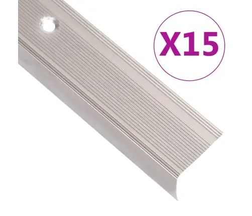 Kāpņu Profili, 15 Gab., L Forma, 90 Cm, Alumīnijs Vidaxl