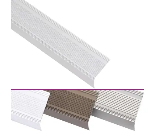 Profiliai Laiptams, 5Vnt., Sidabro, 100 cm Aliuminis, L Formos