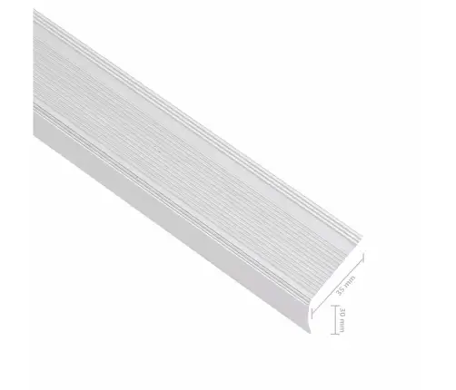 Profiliai Laiptams, 15Vnt., Sidabro, 100cm Aliuminis, L Formos