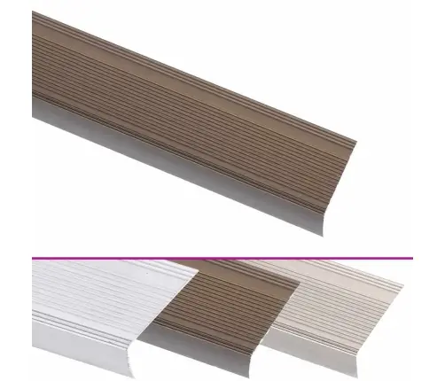 Kāpņu Profili, 15 Gab., L Forma, 100 Cm, Brūns Alumīnijs Vidaxl