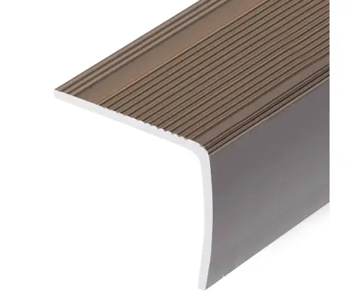 Kāpņu Profili, 15 Gab., L Forma, 100 Cm, Brūns Alumīnijs Vidaxl