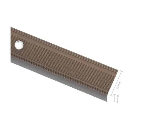 Kāpņu Profili, 15 Gab., L Forma, 100 Cm, Brūns Alumīnijs Vidaxl