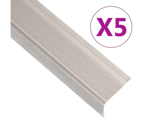 Kāpņu Profili, 5 Gab., L Forma, 100 Cm, Alumīnijs Vidaxl