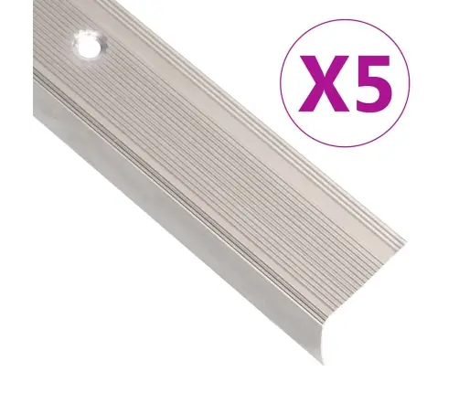 Kāpņu Profili, 5 Gab., L Forma, 100 Cm, Alumīnijs Vidaxl