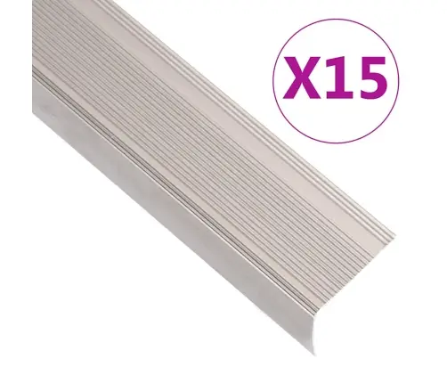 Kāpņu Profili, 15 Gab., L Forma, 100 Cm, Alumīnijs Vidaxl