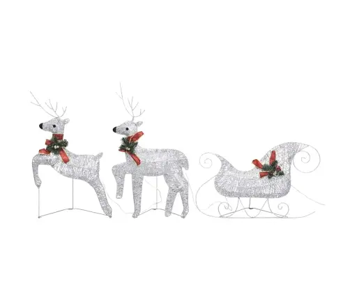 Ziemassvētku Dekorācija, Ziemeļbrieži Un Kamanas, 60 Led Vidaxl Ziemassvētku Dekorācija, Ziemeļbrieži Un Kamanas, 60 Led Vidaxl