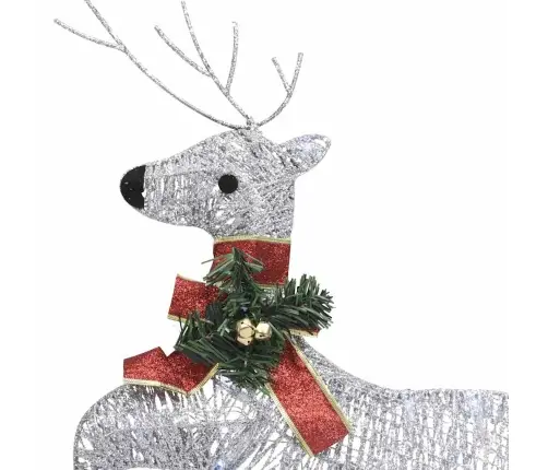 Ziemassvētku Dekorācija, Ziemeļbrieži Un Kamanas, 60 Led Vidaxl Ziemassvētku Dekorācija, Ziemeļbrieži Un Kamanas, 60 Led Vidaxl