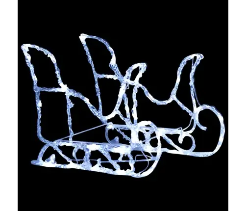 Ziemassvētku Dekorācija, Ziemeļbrieži Un Kamanas, 280X28X55 Cm Vidaxl