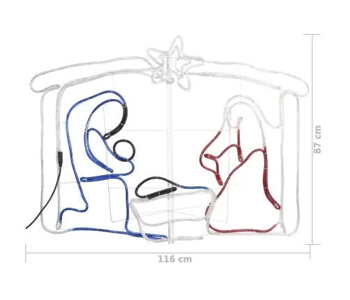 Kristuse Sünnistseen, Jõulukaunistus, 240 Ledi, 116X41X87 Cm