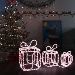 Ziemassvētku Dekorācija, Dāvanu Kastes Ar 180 Led Lampiņām Vidaxl