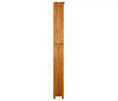 Knygų Spinta Su 7 Lentynomis, 90X22,5X200cm Ąžuolo Masyvas