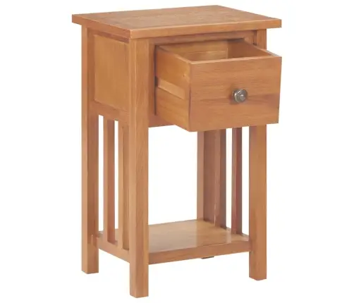 Žurnālgaldiņš Ar Atvilktni, 35X27X55 Cm, Ozola Masīvkoks Vidaxl