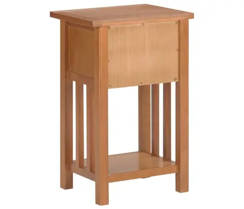Žurnālgaldiņš Ar Atvilktni, 35X27X55 Cm, Ozola Masīvkoks Vidaxl