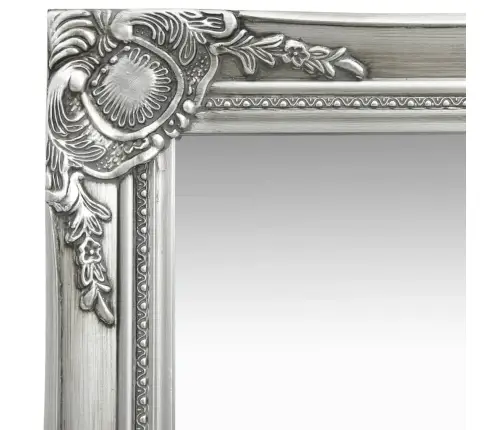 Baroka Stila Sienas Spogulis, 40X40 Cm, Sudraba Krāsā Vidaxl