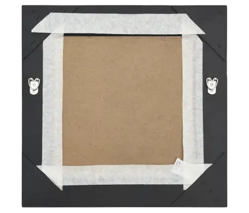 Baroka Stila Sienas Spogulis, 40X40 Cm, Melns  Vidaxl