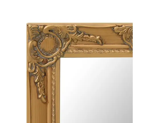 Baroka Stila Sienas Spogulis, 50X40 Cm, Zelta Krāsā Vidaxl