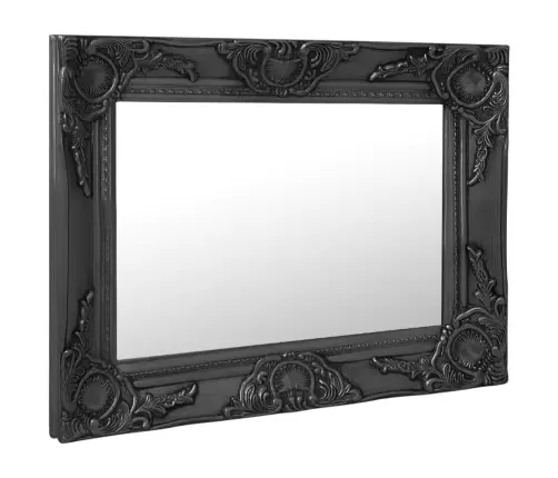 Barokkstiilis Seinapeegel 50 X 40 cm Must