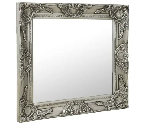 Sieninis Veidrodis, Sidabrinis, 50X50cm Barokinis Stilius