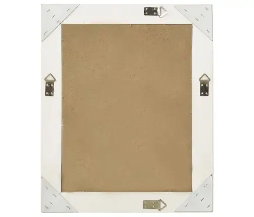 Baroka Stila Sienas Spogulis, 50X60 Cm, Balts Vidaxl