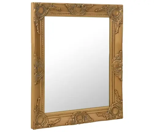 Baroka Stila Sienas Spogulis, 50X60 Cm, Zelta Krāsā Vidaxl
