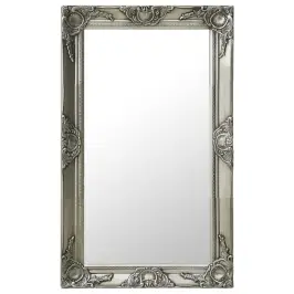 Baroka Stila Sienas Spogulis, 50X80 Cm, Sudraba Krāsā Vidaxl
