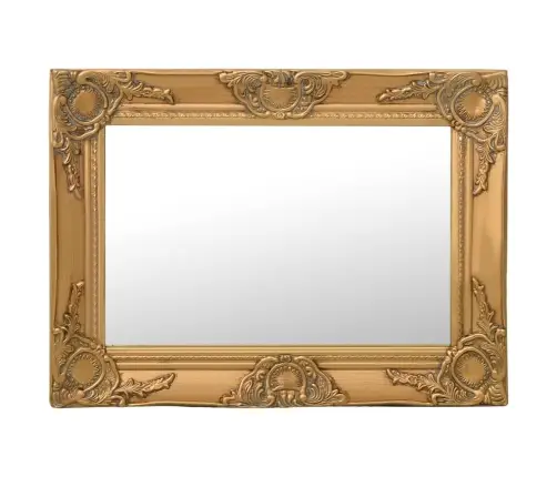 Baroka Stila Sienas Spogulis, 60X40 Cm, Zelta Krāsā Vidaxl