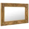 Baroka Stila Sienas Spogulis, 60X40 Cm, Zelta Krāsā Vidaxl
