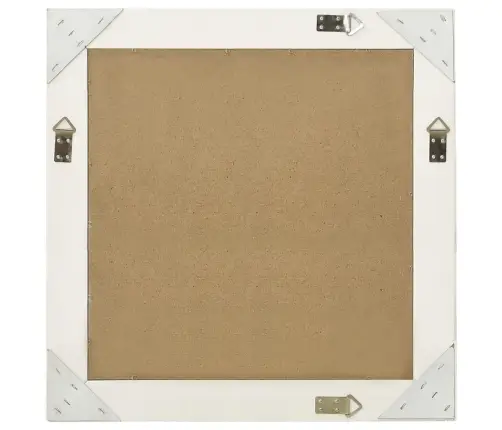 Baroka Stila Sienas Spogulis, 60X60 Cm, Balts Vidaxl