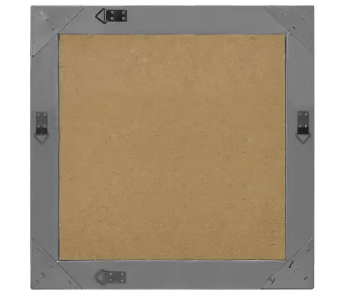 Baroka Stila Sienas Spogulis, 60X60 Cm, Melns Vidaxl