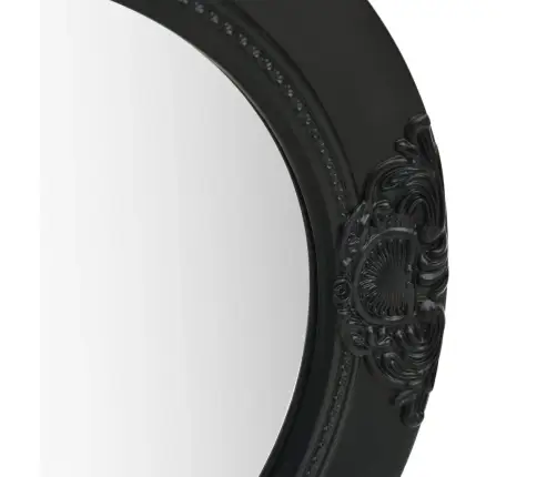 Baroka Stila Sienas Spogulis, 50 Cm, Melns Vidaxl