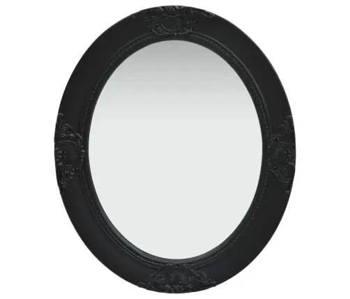 Sieninis Veidrodis, Juodos Spalvos, 50X60cm Barokinio Stiliaus