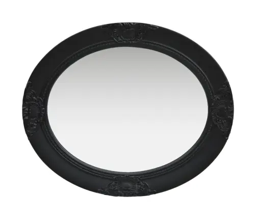 Sieninis Veidrodis, Juodos Spalvos, 50X60cm Barokinio Stiliaus
