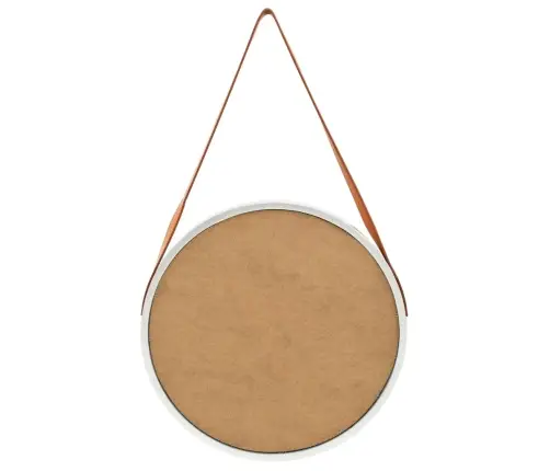 Sienas Spogulis Ar Siksnu, 50 Cm, Sudraba Krāsā Vidaxl