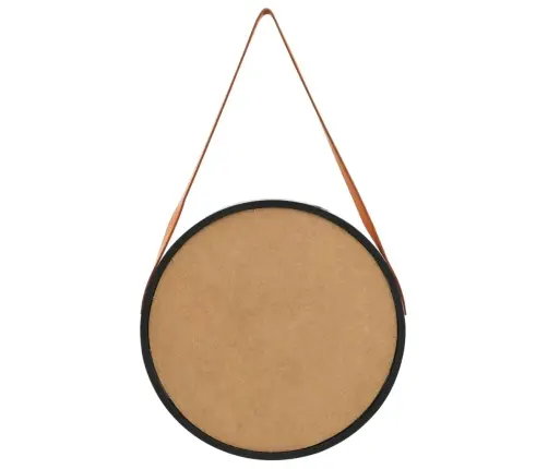 Sienas Spogulis Ar Siksnu, 50 Cm, Melns Vidaxl