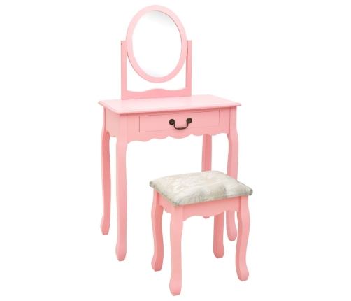 Kosmetinis Staliukas, Rožinis, 65X36X128cm Paulovnija Ir Mdf
