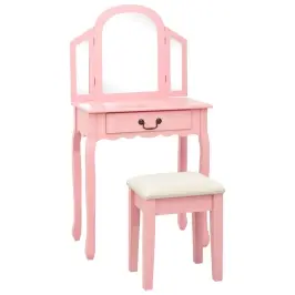 Kosmetinis Staliukas, Rožinis, 65X36X128cm Paulovnija Ir Mdf