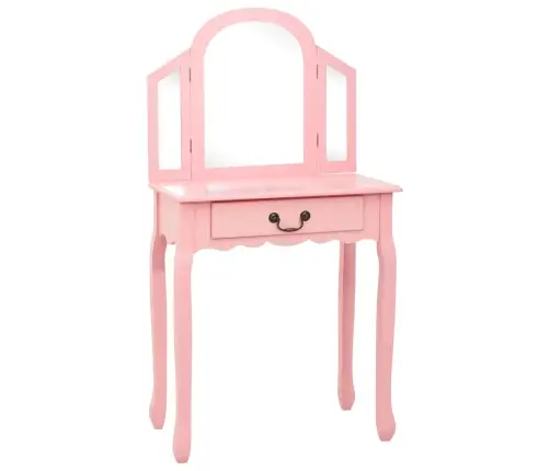 Kosmetinis Staliukas, Rožinis, 65X36X128cm Paulovnija Ir Mdf