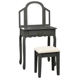 Kosmetinis Staliukas, Pilkas, 65X36X128cm Paulovnija Ir Mdf